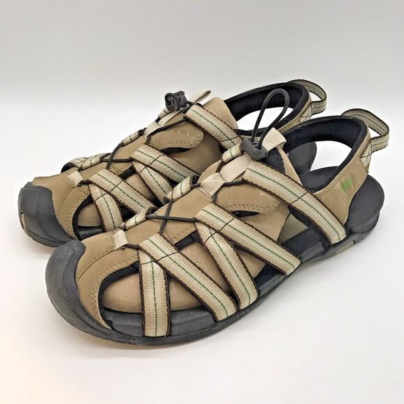 Lands' End Sandals Men's 9EE Bungee Lock Cap Toe Hiking Trail Water Sport Shoes - Picture 3 of 10